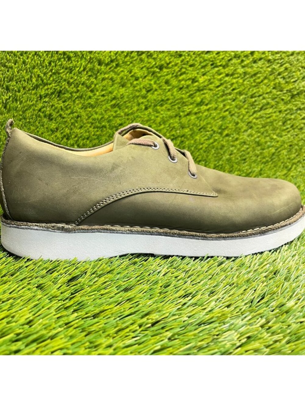 Samuel Hubbard Free Derby Mens Size 10.5 Olive Green Casual Leather Oxford Shoes